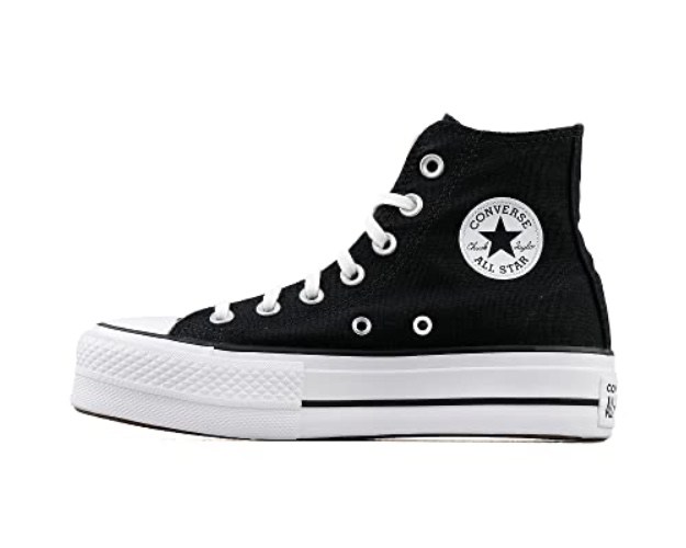 Converse Chuck Taylor Lift High Sneaker Bianca da Donna 560846C - 39 EU - Black White White