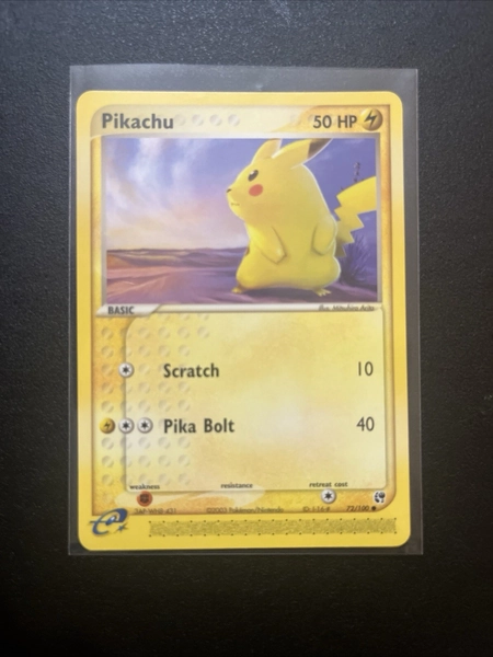Pikachu 72/100 Sandstorm Set Común Nintendo Pokemon Card