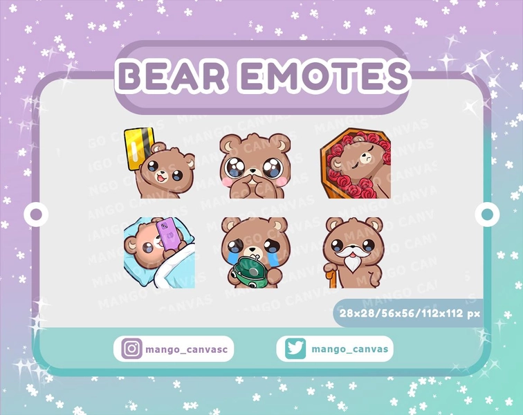 Bear Emotes Set 4