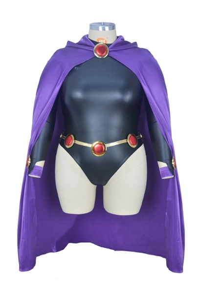 Superheroine Plus Size Halloween Bodysuit Cosplay Costume Cloak Inspired by Raven Make to Order