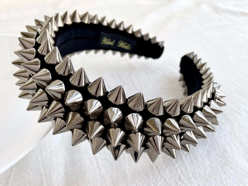 New Punk style hair band, metal velvet hair band, hair band, dark style hair band, fashion hair band, wide headband