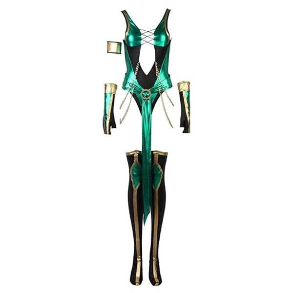 CosplayDiy Women's Suit for Game MK X Jade Cosplay Costume