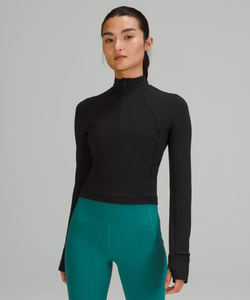 It's Rulu Cropped Half Zip - Black - 6
