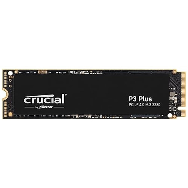 Crucial P3 Plus SSD 2To PCIe Gen4 NVMe M.2 SSD Interne, Jusqu’à 5.000 Mo/s, Compatible avec Ordinateur Portable et de Bureau, Disque Dur SSD - CT2000P3PSSD801