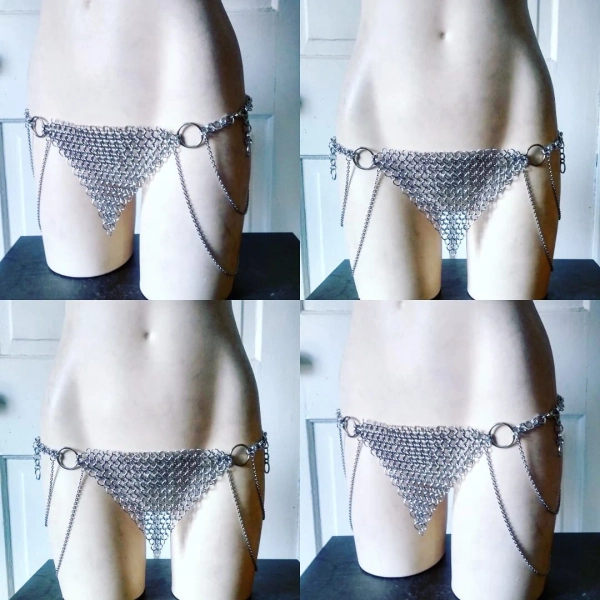 Chainmail bikini bottom AND top