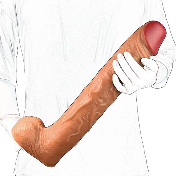19.8inch Super Long Realistic Dildo, Giant Huge Big Giant Brown Anal Dildos Adult Sex Toys for Men Sex Hand-Free Play