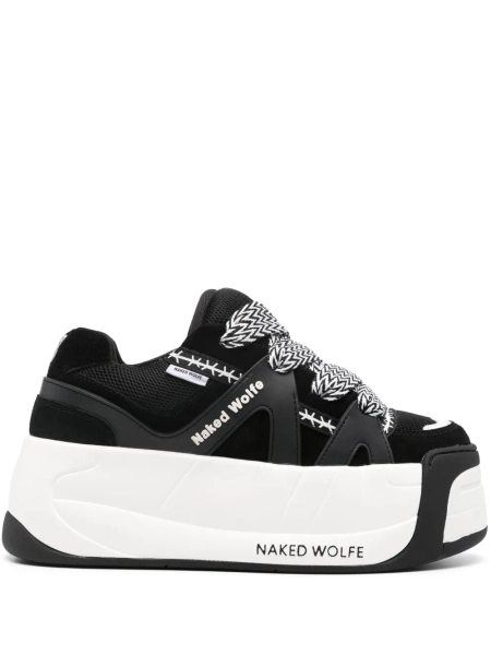 NAKED WOLFE Sliders leather platform sneakers | 35