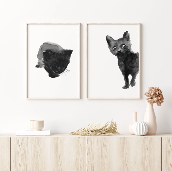 Black Cat Watercolors