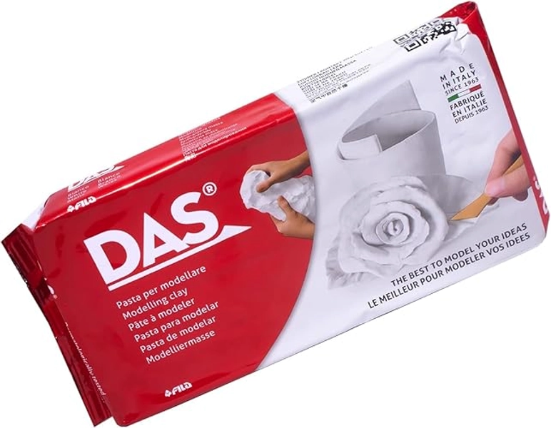 DAS Air-Hardening Modeling Clay, 2.2 Lb. Block, White Color (387500)