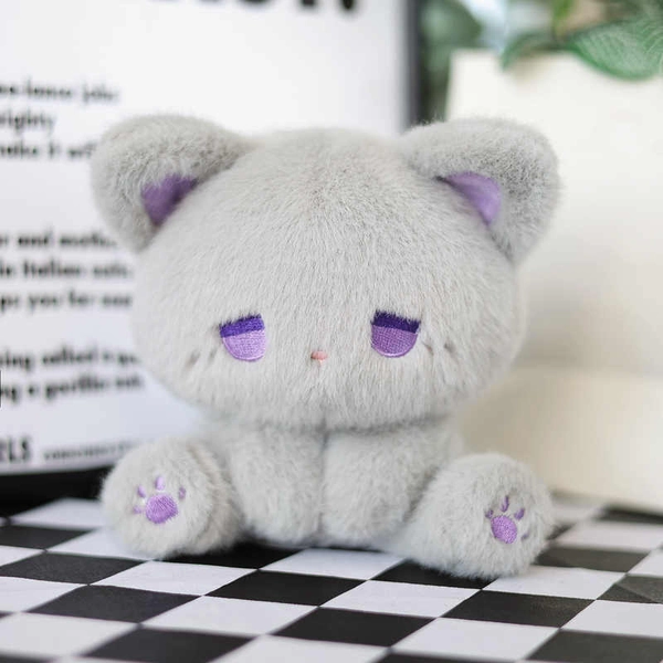 Gloomy Bear Plush Toy Fluffy Cat Plushie 6in Stuffed Animal - H