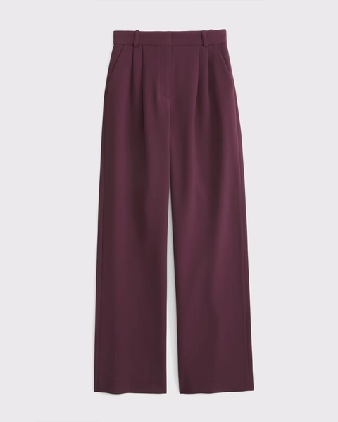 A&F Sloane Tailored Wide Leg Pant