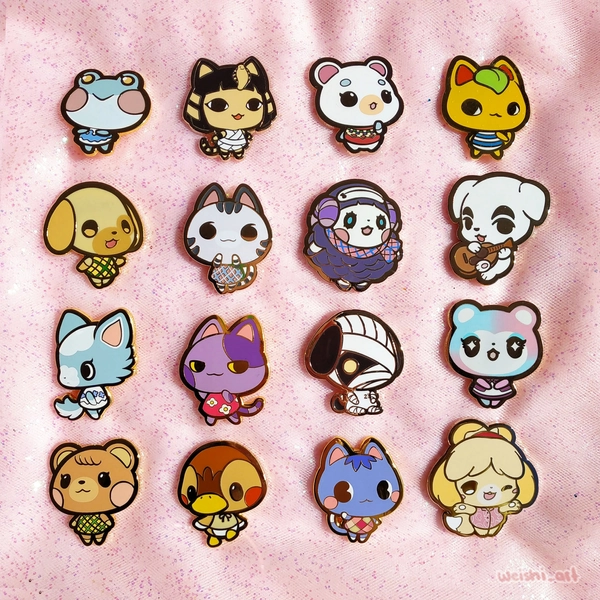 AC Enamel Pin Bob Skye Lily Ankha Flurry Tangy Goldie Lolly Muffy KK Slider Lucky Judy Maple Molly Rosie Isabelle