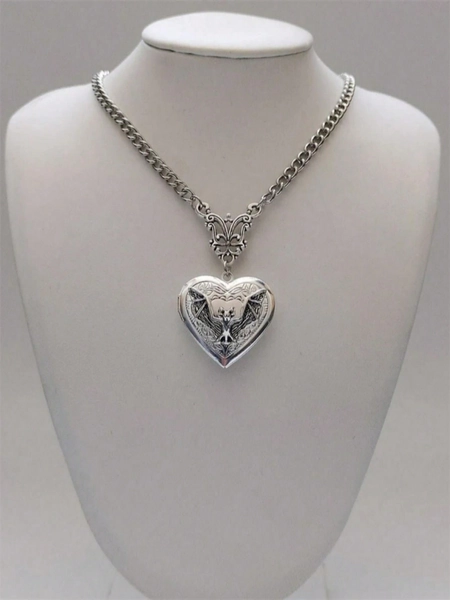 heart bat necklace