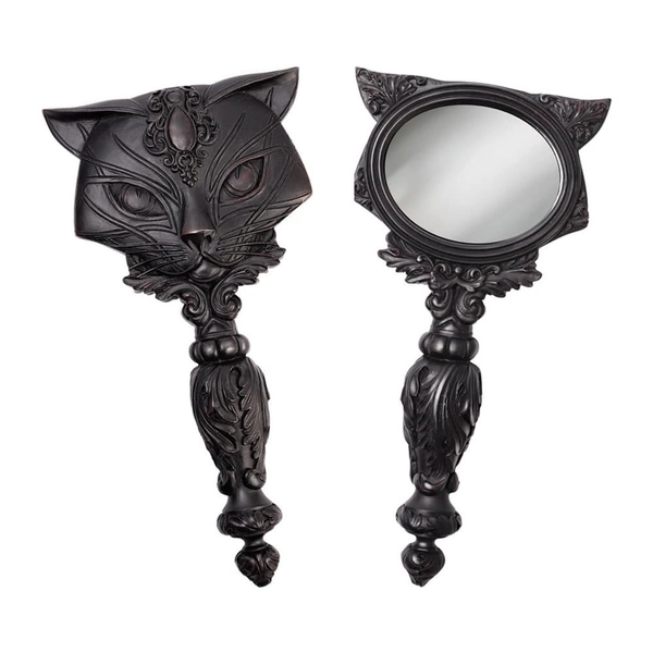 Sacred Cat Hand Mirror - Black