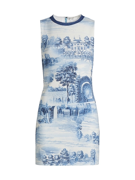 Wynell Toile De Jouy Print Minidress