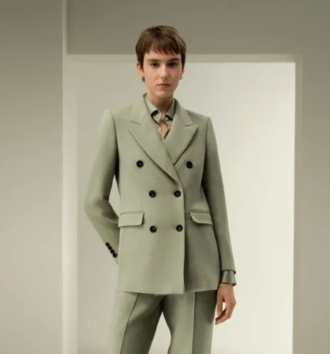 Double Breasted Lapel Blazer