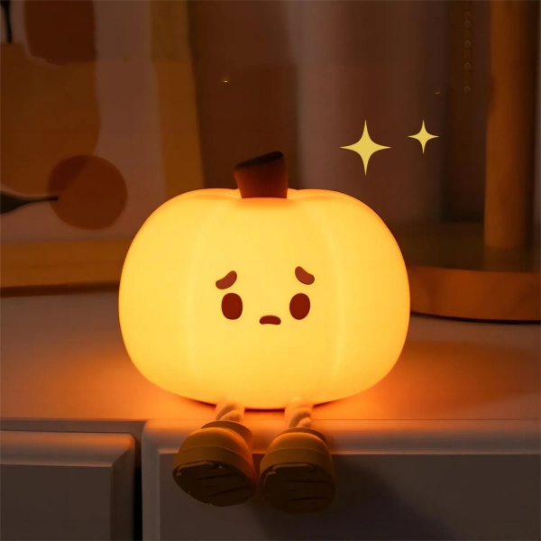 Cute Decor Halloween Pumpkin Night Light (3 Dimming Levels)