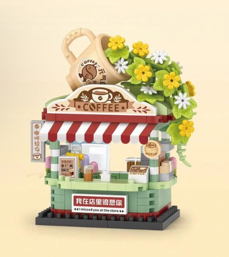 Mini Coffee Shop Building - Micro Building Block DIY Kit