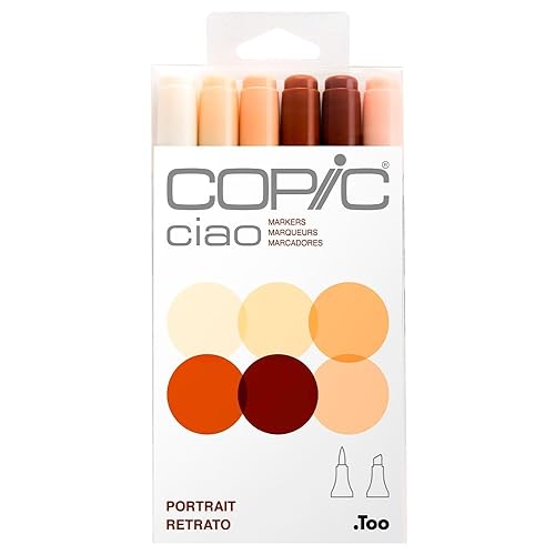 Copic I6-Skin Ciao Markers, Skin, Portrait, 6-Pack - Portrait - Markers