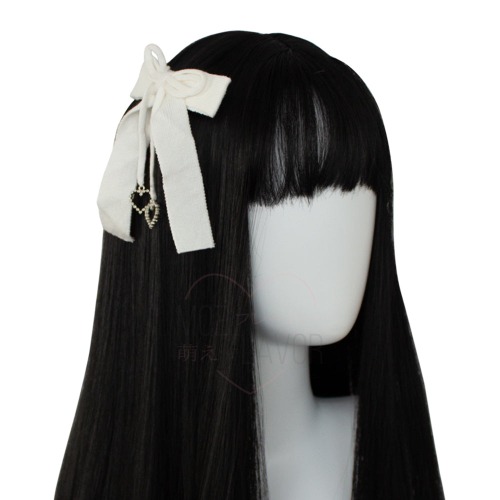 Sweater Bow Clips - White