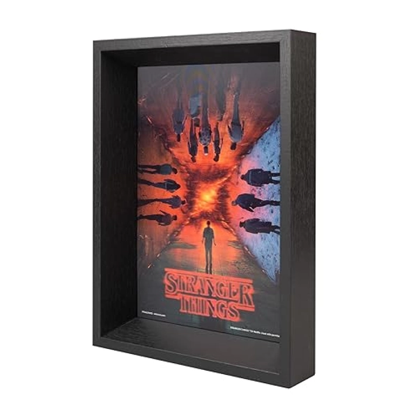 Grupo Erik Stranger Things Framed Lenticular Print | Framed Wall Art, Prints For Walls Framed, Framed Wall Art For Living Room, Wall Posters | Stranger Things Gifts, Stranger Things Merchandise