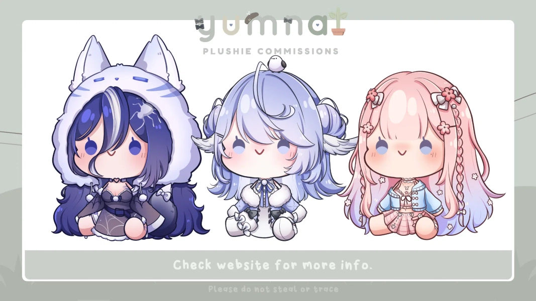 plushies (final batch) by yumnat 🍃 (@yumnat)