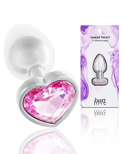 Sweet Heart Metal Butt Plug 3 Inch - Hott Love