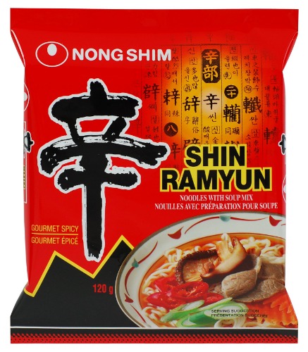 Nongshim Gourmet Spicy Shin Ramen Korean Noodle Soup 120g x 5packs