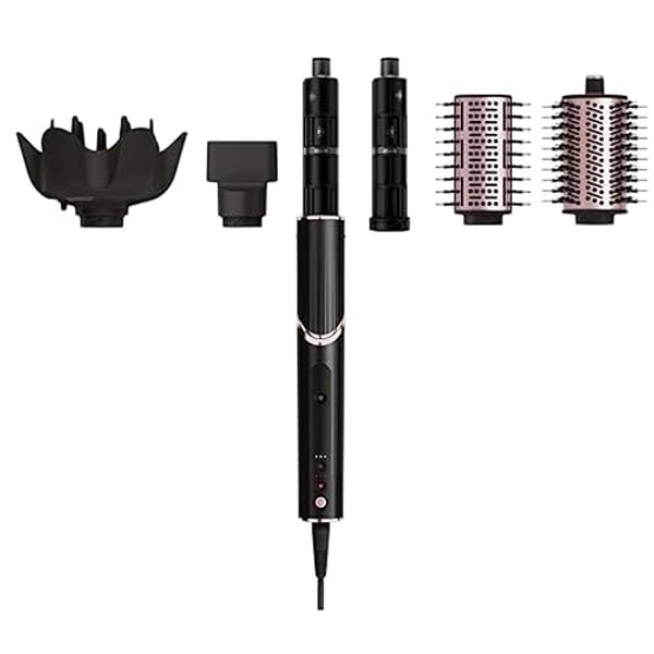 Shark FlexStyle Hair Dryer & Powerful Styling System with 6-Piece Hair Styling Tools, Paddle Brush, Curl-Defining Hair Diffuser, Auto-Wrap Curlers, Styling Concentrator, Oval Brush &, Black, HD440BK