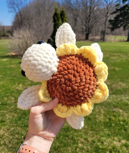 Crochet Sunflower Turtle Plush