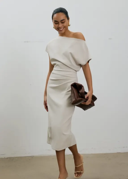 Love, Bonito - Amala Multi-way Drape Midi Dress