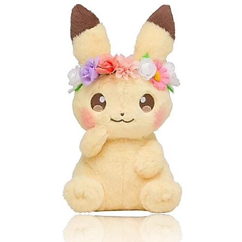 xjet Eevee Pika Plushy with Flower Crown Easter