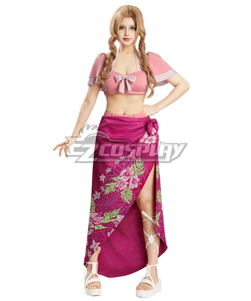FF7R Aerith Gainsborough Beachwear Cosplay