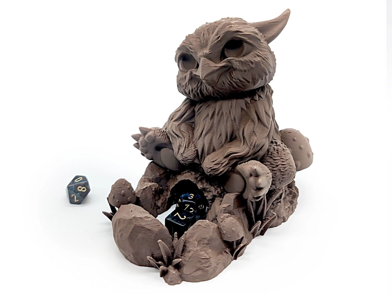 Baby Owlbear Dice Tower