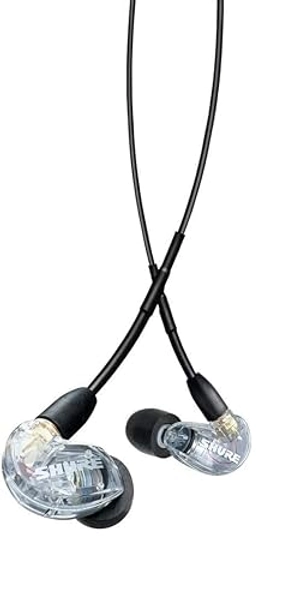 Shure AONIC 215 Auriculares de Aislamiento de Sonido con Cable, Controlador único, Ajuste Interno, Compatible con Dispositivos Apple y Android - Clear