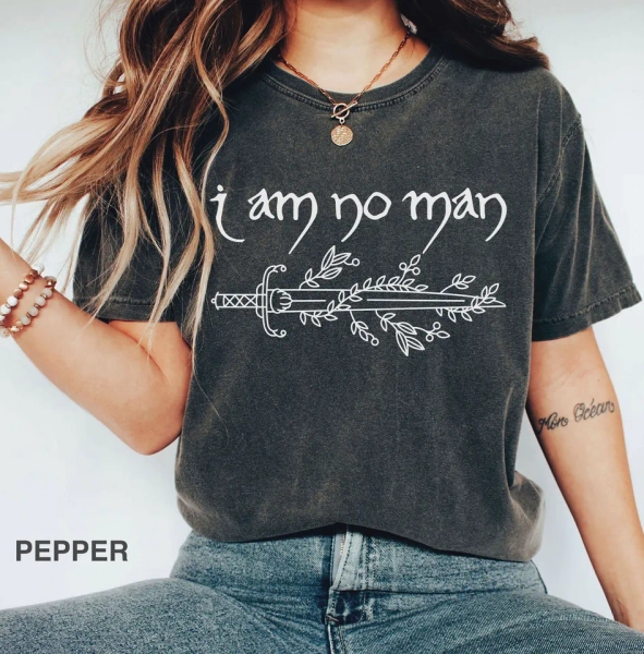 I Am No Man tshirt, Fantasy Merch, Reading Fandom t-shirt, Literature, Book Lover Unisex's XL Mineral Army Green sold by Intermarriage Karalynn | SKU 5086669 | Printerval UK
