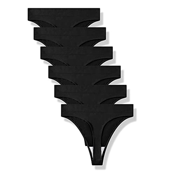 GRANKEE Women's Breathable Seamless Thong Panties No Show Underwear Pack