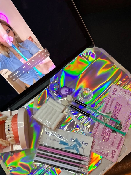 Tooth Gem Kit/Set for home use • extra video as instructions • + Swarovski crystals