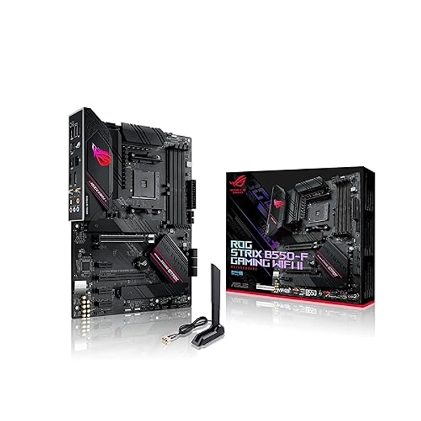 Asus ROG Strix B550-F Gaming WiFi II AMD AM4 (3rd Gen Ryzen) ATX Motherboard (PCIe 4.0,WiFi 6E, 2.5Gb LAN, BIOS Flashback, HDMI 2.1, Addressable Gen 2 RGB Header and Aura Sync) - ROG B550-F|DDR4|PCIE 4.0|M.2 x4|WiFi 6E