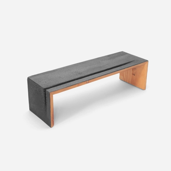 overLAP Laptop Desk and Side Table - 28" / Torched black & natural