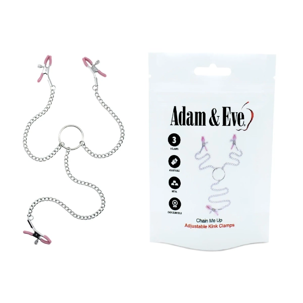 Adam & Eve Chain Me Up Kink Clamps - Bondage | Adam & Eve