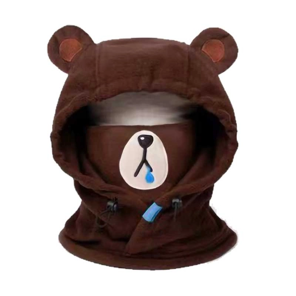 Bear Ski Balaclava Cute Animal Winter Face Warmer Snowboard Headgear - B