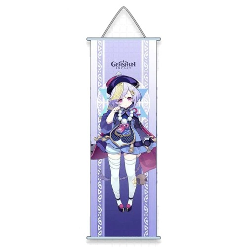 Genshin Impact Wall Scroll - Genshin Impact Hanging Poster - 30"x10" Wall Scroll (Qiqi) - Qiqi