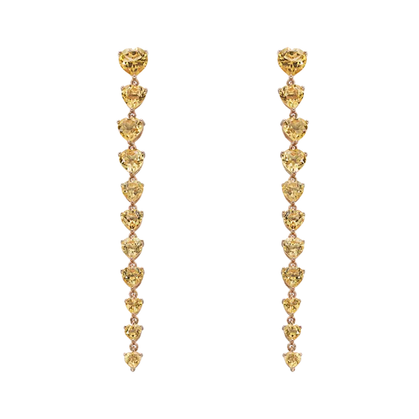 Heartbeat drop earrings