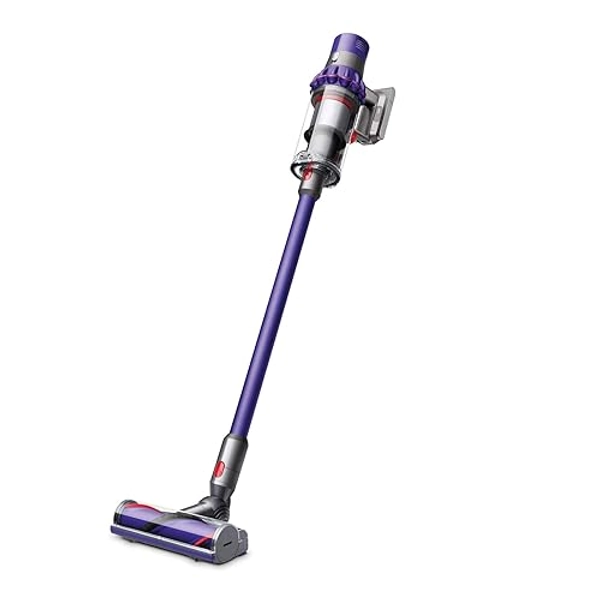 Dyson V10 Cordless Stick Vacuum Cleaner: 14 Cyclones, Fade-Free Power, Whole Machine Filtration, Hygienic Bin Emptying, Wall Mounted, Up to 60 Min Runtime, Purple