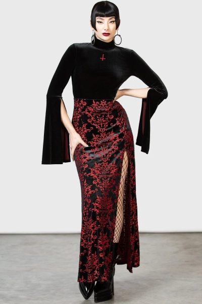 Scarlet Fiend Maxi Skirt Resurrect