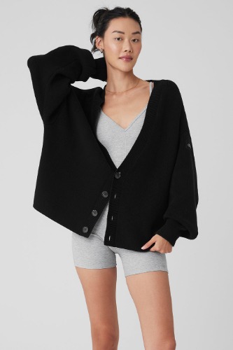 Scholar Cardigan Sweater - Black | Black / S