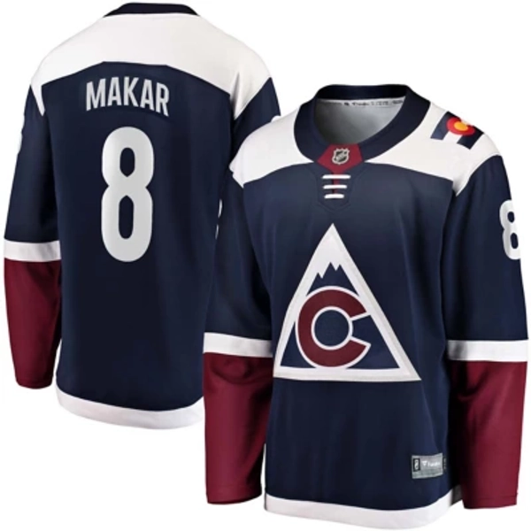 Fanatics Colorado Avalanche Cale Makar #8 Alternate Breakaway Jersey Navy 2XLarge