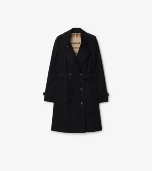Burberry - Mid-length Chelsea Heritage Trench Coat in Black