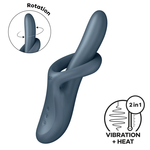 Satisfyer Heat Flex 4 Warming Rabbit Vibrator - Vibrators | Adam & Eve